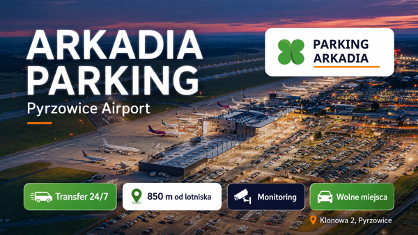 Parking Arkadia — auto pod wiatą garażową
